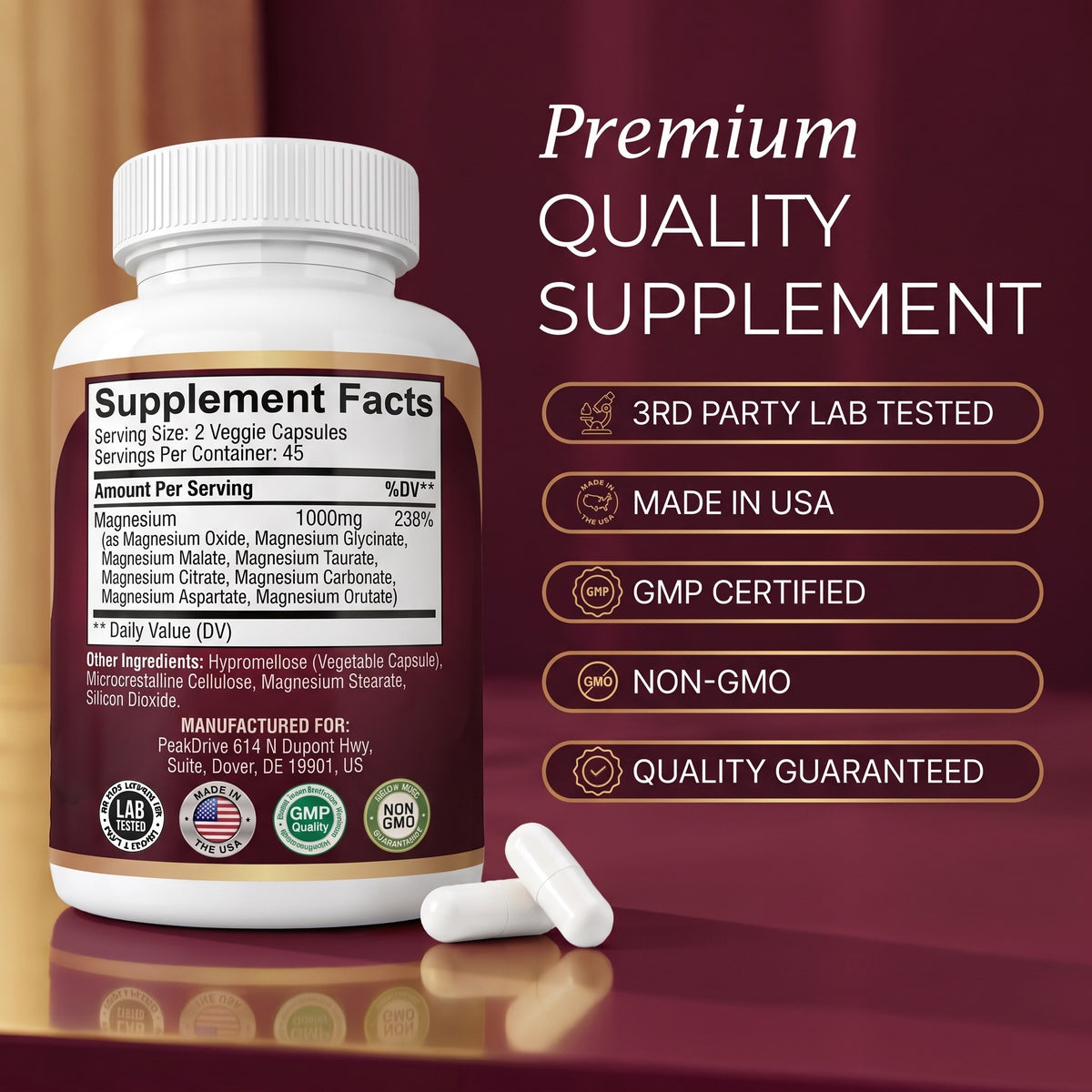 PeakDrive Magnesium Complex Capsules