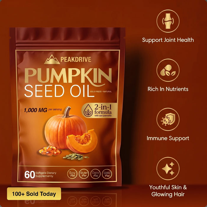 PeakDrive Pumpkin Seed Oil Softgels