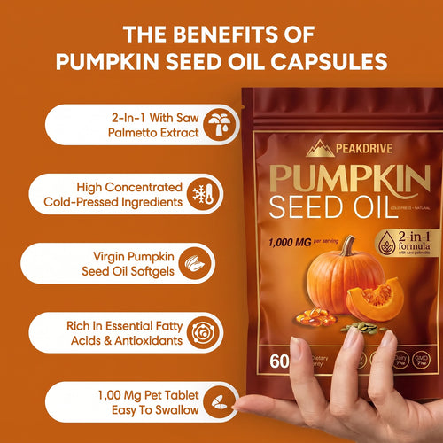 Benefits of PeakDrive pumpkin seed oil capsules