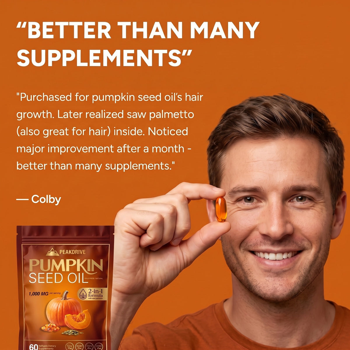 Customer review, PeakDrive Pumpkin Seed Oil